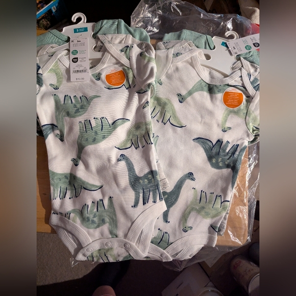 Carter's Other - Onesies Dinosaur Print 2 Sets Of 3